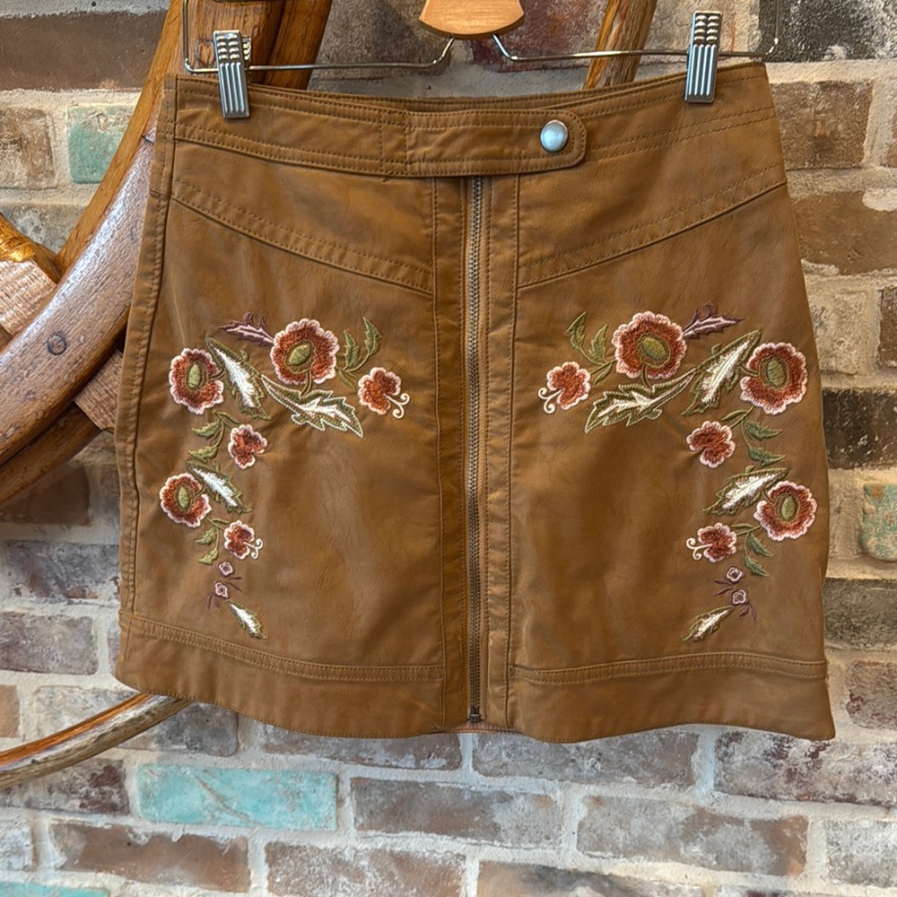 Free People Embroidered Skirt